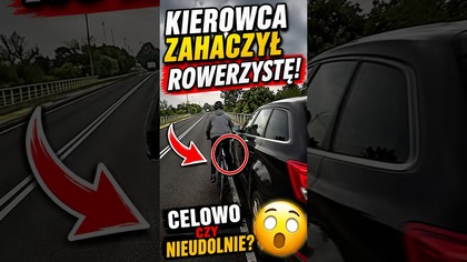 Kierowca celowo czy przez nieuwagę? Oceń!  #shorts #rower #kolizja #droga #polscykierowcy