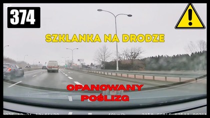 Szklanka na drodze - wyratowana sytuacja