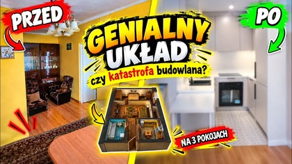 Każdy mówił że to niemożliwe! Wydzieliłem 3 pokoje na 38m² ( I DA SIĘ ŻYĆ! chyba ) metamorfoza