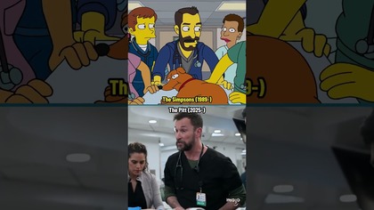 The Simpsons The Pitt Crossover Side by Side