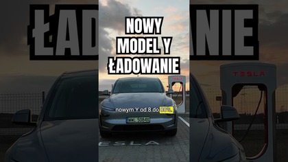 Nowa Tesla Model Y Juniper na stacji ładowania  Nic się nie poprawiło #tesla #modely #ładowanie