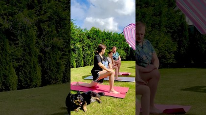 Poranne rozciąganie z pieskami  lepsze niż zebranko świadków Jehowy  #stretching #morningroutine