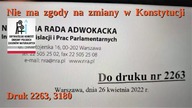 Prawo - Nie ma podstaw do zmiany w Naszej Konstytucji (druk 2263, 3180)