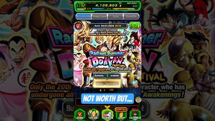 RADIANT SUMMER DOKKAN FESTIVAL SUMMON 100 DS DOKKAN BATTLE