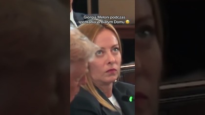 GIORGIA MELONI PODCZAS SPOTKANIA W BIAŁYM DOMU... 