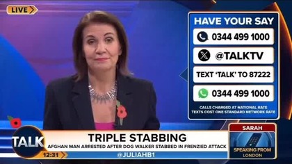 Londyn kobieta placze ze wszyscy z jej otoczenia są dziabani nożami