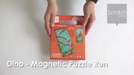 Puzzle magnetyczne - książka podróżna Dino Scratch