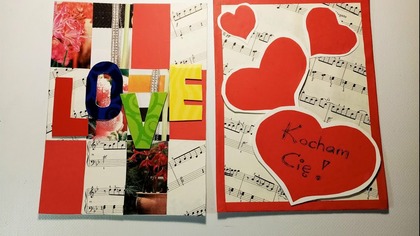 Zrobione z makulatury - 2 pomysły na KATRKI WALENTYNKOWE 