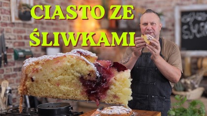 Ekspresowe ciasto ze śliwkami z cukrowo cynamonową posypką / Oddaszfartucha
