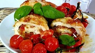 Drobiowe roladki w stylu Caprese #roladkizkurczaka #kurczakCaprese