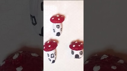 Domki grzybki muchomorki z kanału @diy_art_ideas #shorts #diy #domki