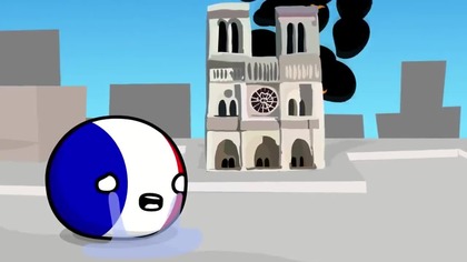Katedra Notre-Dame w ogniu - countryballs dubbing pl { #NoIdeaAnimation }