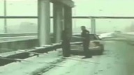 Wypadek na śliskiej drodze