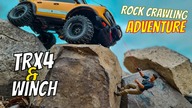 Rc Crawler TRX4 Bronco CUSTOM Expedition Car With Winch in Rock Crawling Adventure