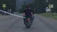 Nietypowy wypadek na skuterze