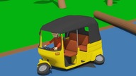 The Rickshaw Crash - Truck and Unsecured Wood Cargo | Yellow Tuk Tuk at the Mechanics / Bazylland