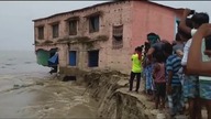 LiveLeak - Scary moment school building gets washed away by river in northern India