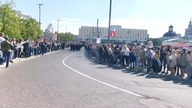 Defilada pododdziałów - Centralne Obchody Dnia Strażaka 2023 w Warszawie