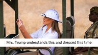 English | Canada: Melania Trump: Out of Africa, Still in Costume