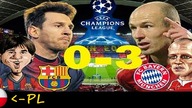 Barcelona 0:3 Bayern Półfinał Ligi Mistrzów 2013, skrót meczu, Polski komentarz HD