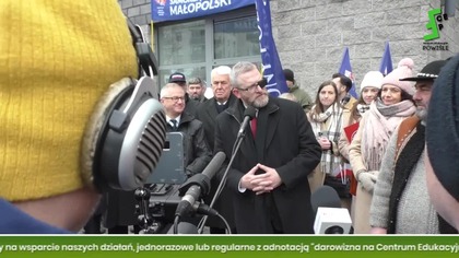 Pod Sądem Warszawa Praga Pikieta Poparcia dla Grzegorza BRAUNA przed sezonem proces&oacute;w  08.12 AD 2025