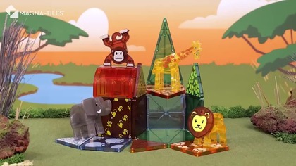 Klocki Magnetyczne Safari Animals 25 el MAGNA TILES