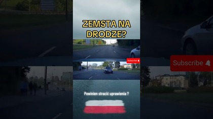 Nie ustąpił.  Dogonił go.  Uderzył.  Zemsta na drodze w kilka sekund#roadrage #polskiedrogi #uwaga