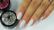 Grey & Silver nail art / Mistero Milano Alu metallic flash effect