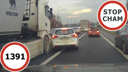 Stop Cham #1391 - Niebezpieczne i chamskie sytuacje na drogach