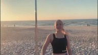 Pole dance on the beach