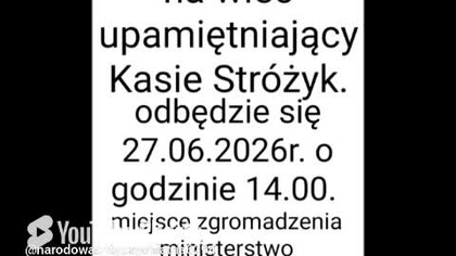 zapraszamy na wiec upamiętniający Kasie Stróżyk.