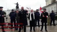 21.02.2020 Warszawa protest #13 Tomasz Kępa.  Apel do Braci G&oacute;rniczej-Związki Zawodowe...