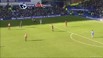 Premier League sezon 2009/2010 Everton 2-1 Man Utd Gosling