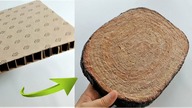 Plaster drewna z kartonu. Jak zrobić? DIY Niesamowity recykling