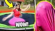 GIGANTYCZNY BALON NA TRAMPOLINIE! * katastrofa* | LUURE
