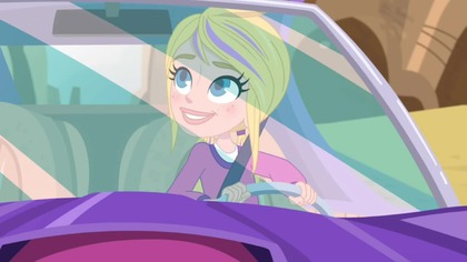 Polly pocket jazda samochodem