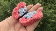 Jak zrobić motylka na szydełku, krok po kroku pokazane, Crochet butterfly #244