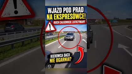 Wjazd pod prąd na ekspresówce i kompletny chaos.  Jak do tego doszło? #shorts #droga