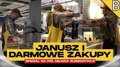JANUSZ ROBI DARMOWE ZAKUPY NA PATENCIE (SPECJAL NA PÓŁ MILIONA SUBÓW)