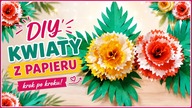 Kwiaty z papieru DIY  Jak zrobić piękne kwiaty i liście z papieru  Krok po kroku