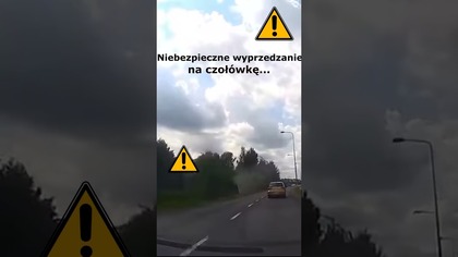 Agresywne wyprzedzanie na czołówkę #shorts #rikordwidjo