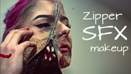 Zipper makeup SFX - mehron cosmetics - halloween