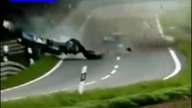Wypadek bolidu podczas wyścigu górskiego