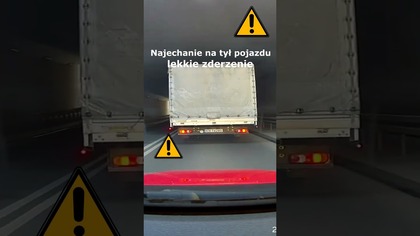Najechanie na tył pojazdu - lekkie zderzenie #shorts #rikordwidjo