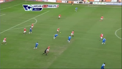 Premier League sezon 2010/2011 Wigan Athletic 0-1 Manchester United Hernandez
