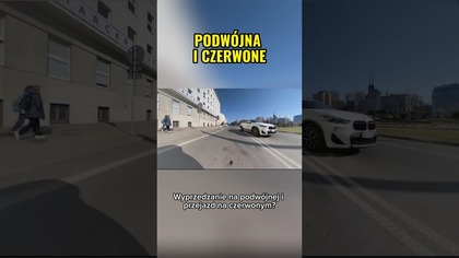  Wyprzedza na podwójnej i leci na czerwonym co mogło pójść nie tak?! #kierowcy #dashcam #droga