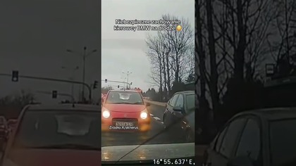 NIEBEZPIECZNE ZACHOWANIE KIEROWCY BMW NA DRODZE