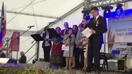 Ogłoszenie wyników konkursów, na dożynkach w Malnie