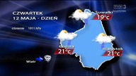 TVP3 Białystok - Wpadka w prognozie pogody (12. 05. 2022, 14:40)