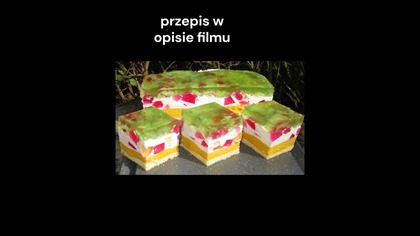 Kolorowe, pyszne ciasto WIOSNA-z kremem, śmietanką, galaretkami-orzeźwiające, idealne na Wielkanoc